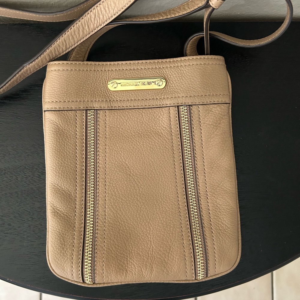 Michael Kors Tan Leather Crossbody Bag
